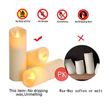 Load image into Gallery viewer, Flickering Flameless Candles Battery Operated Candles Exquisite Frosted Plastic Candles Outdoor Heat Resistant Include Realistic Moving Wick LED Flames and 10-Key Remote Control with 24-Hour Timer