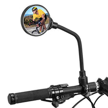 Load image into Gallery viewer, ROCK BROS Bike Mirror Handlebar Mount Safe Rear View Mirror Adjustable 360°Rotatable HD Wide Angle Cycling Biking Clear Acrylic Convex Mirror Bike Bicycle Accessories for Men Women