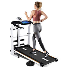 Load image into Gallery viewer, Treadmills for Home 440lbs Weight Capacity Silent Treadmill Folding Shock Running, Supine, Twisting, Draw Rope 4-in-1 Mechanical Mini Walking Machine