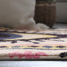 Load image into Gallery viewer, HAOCOO Evil Eye Area Rugs 2’x3’ Non-Slip Tribal Style Small Throw Rugs Super Soft Velvet Creative Accent Distressed Floor Carpet for Door Mat Entryway Bedroom Decor
