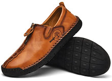 Load image into Gallery viewer, Shaire Men's Casual Slip on Loafers Mens Breathable Comfortable Dress Shoes Brown