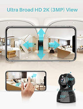 Load image into Gallery viewer, HeimVision 3MP Wireless Security Camera, HM302 Indoor WiFi Pet Camera, PTZ Home HD IP Camera for Baby/Nanny Monitor, Night Vision, 2 Way Audio, Motion/Face Dection, Cloud/SD Storage, Works with Alexa