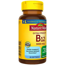 Load image into Gallery viewer, Nature Made Extra Strength Vitamin B12 3000 mcg Softgels, 60 Count