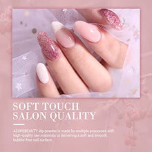 Load image into Gallery viewer, Dip Powder Nail Set, AZUREBEAUTY 6 Colors Classic Nude Collection Skin Tone Glitter Pastel Dipping Powder Starter Kit French Nail Art Manicure DIY Salon Home Gifts for Women, No Need Nail Lamp Cured