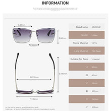 Load image into Gallery viewer, AEVOGUE Sunglasses For Women Oversized Rimless Diamond Cutting Square Glasses AE0528 (Gold&Pink, 53)