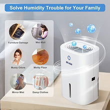 Load image into Gallery viewer, SEAVON Dehumidifiers for Home, 2200 Cubic Feet (215 sq ft), Portable Compact 27oz Capacity Quiet Mini Dehumidifier for Bedroom, Basements, Bathroom, Garage, Wardrobe Closet, Kitchen, Office, RV