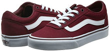 Load image into Gallery viewer, Vans Women's WM Ward Sneaker, Red ((Canvas) Burgundy Olq), 8