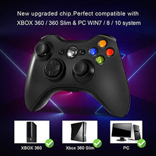 Load image into Gallery viewer, Wireless Controller for Xbox 360, Astarry 2.4GHZ Game Controller Gamepad Joystick for Xbox & Slim 360 PC Windows 7, 8, 10 (Black)