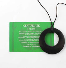 Load image into Gallery viewer, Heka Naturals Shungite Pendant Necklace, Double Circle EMF Protection Pendant | Shungite Jewelry is Trendy and Used for Chakra and Energy Balancing | Double Circle