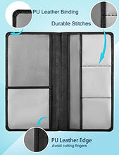 Load image into Gallery viewer, Car Registration and Insurance Card Holder,Tildosac Premium PU Leather Vehicle Glove Box Paperwork Wallet Case Document Organizer for Driver's License Key Information Cards With Magnetic Closure Black