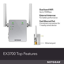 Load image into Gallery viewer, NETGEAR WiFi Range Extender EX3700 - Coverage up to 1000 sq.ft. and 15 devices with AC750 Dual Band Wireless Signal Booster & Repeater (up to 750Mbps speed), and Compact Wall Plug Design