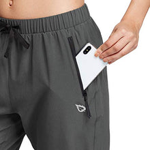 Load image into Gallery viewer, BALEAF Women Lightweight Capri Jogger Hiking Shorts Running Capri Pants Woven Quick Dry Pockets Grey Medium