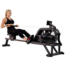 Load image into Gallery viewer, Sunny Health & Fitness Water Rowing Machine Rower w/LCD Monitor - Obsidian SF-RW5713