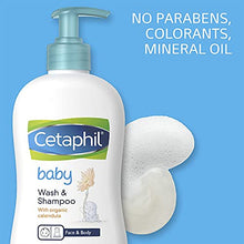 Load image into Gallery viewer, Cetaphil Baby Wash & Shampoo with Organic Calendula |Tear Free | Paraben, Colorant and Mineral Oil Free | 13.5 Fl. Oz (Packaging May Vary)
