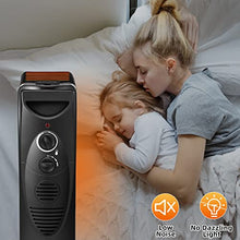 Load image into Gallery viewer, R.W.FLAME Oil Filled Radiator Heater - 3 Heat Settings, Adjustable Thermostat, Quiet and Portable Space Heater with Tip-over & Overheating Functions (27", Black)