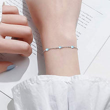 Load image into Gallery viewer, Moonstone Bracelets 925 Sterling Silver Rainbow Round Moonstone Girl Bracelet Moonstone Jewellery for Women