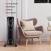 Load image into Gallery viewer, Oil Filled Radiator Heater, Radiator Heater, 2022 Upgraded 1500W Electric Portable Heater with 3 Heat Settings, Adjustable Thermostat, Quiet Overheat & Tip-Over Protection, Oil Heaters for indoor use