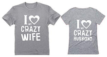 Load image into Gallery viewer, Couples Shirts Husband and Wife Shirts for Couples His and Hers Matching Set Man Gray Large/Woman Gray XX-Large