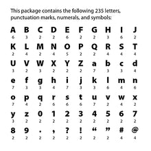 Load image into Gallery viewer, Creative Teaching Press Stylish Black Designer Punch-Out Letters, 4" (Accent Party Signs, Doors, Rooms, and Offices) (8573)