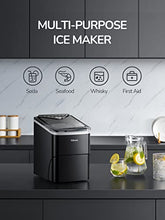 Load image into Gallery viewer, Silonn Ice Makers Countertop, 9 Cubes Ready in 6 Mins, 26lbs in 24Hrs, Self-Cleaning Ice Machine with Ice Scoop and Basket, 2 Sizes of Bullet Ice for Home Kitchen Office Bar Party