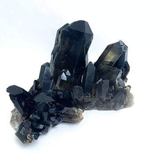 Load image into Gallery viewer, MOKA Rough Natural Black Smoky Crystals Quartz Cluster geode for Decorative 200G-350G 1pc