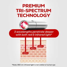 Load image into Gallery viewer, Exerscribe Red Light Therapy for Face and Body Use - RedTonic Handheld LED Infrared Light Device with 630nm, 660nm & 850nm Wavelengths