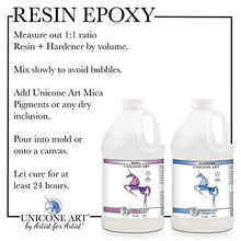 Load image into Gallery viewer, Unicone Art Epoxy Resin Kit, 1 Gallon, Crystal Clear, Odor Free, High Gloss, Bubble Free, UV Resistant, Premium Quality, Easy 1:1 Mixing, Casting, Craft Resin (0.5 gal Resin + 0.5 gal Hardener)