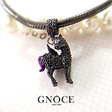 Load image into Gallery viewer, Gnoce"Divine Soul and Spirit" Black Plated Unicorn with Wings Beads 925 Sterling Silver Charm Pendant Locket fit for Bracelet/Necklace