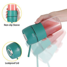 Load image into Gallery viewer, Portable Blender For Shakes And Smoothies With Reusable Straw Green Mini Blender Safety USB Rechargeable Personal Blender Cup Handheld Small Blender For Office,Sports,Travel,Gym Outdoor Actitvities 280ml Portable Blender