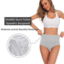 Load image into Gallery viewer, YaShaer 5 Pack Womens High Waist Cotton Briefs Underwear Tummy Control C-Section Recovery Soft Stretch Panties Underpants