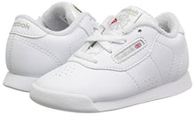 Load image into Gallery viewer, Reebok Unisex-Kid's Princess Sneaker, White/Grey, 1 M US Little Kid