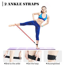 Load image into Gallery viewer, Yunjetech Resistance Bands Set, Rubber Workout Bands with Door Anchor, Handles and Leg Ankle Straps for Exercise, Elastic Resistant Fitness Bands for Working Out for Man and Women