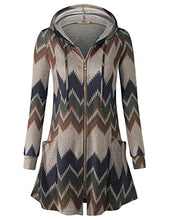 Load image into Gallery viewer, Miusey Hooded Cardigan for Women, Womens Cardigan Sweaters Long Sleeve Cardigan Sweater Fall Cardigan Zip UP Sweatshirt Khaki Medium
