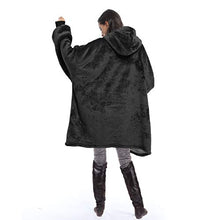 Load image into Gallery viewer, Oversized Hoodie Blanket Sweatshirt,Super Soft Warm Comfortable Sherpa Giant Pullover with Large Front Pocket,for Adults Men Women Teenagers Kids,Black