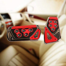 Load image into Gallery viewer, MACHSWON 2X Universal Car Brake Pad Sport Racing Accelerator Car Pedals Covers Universal Automatic (Red)