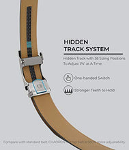 Load image into Gallery viewer, Chaoren Leather Ratchet Dress Belt 1 3/8 with Formal Slide Buckle, Adjustable Trim to Fit in Gift Box