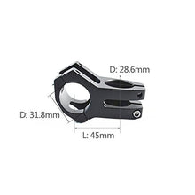 Load image into Gallery viewer, Bike Stem 31.8 × 45mm WAKE Mountain Bike Stem Bicycle Handlebar Stem Suitable for BMX MTB Road Bike (Aluminum Alloy, Adjustable, Black)