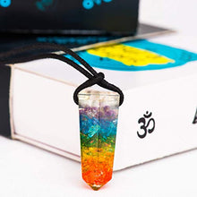 Load image into Gallery viewer, Orgone Chakra Crystals Bullet Necklace With Healing Stones for Emf Protection - Healing Crystals Chakra Necklace - crystal Jewelry for Women - Chakra Stones Based Crystal Pendant Necklace for Men