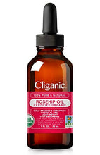 Load image into Gallery viewer, Cliganic USDA Organic Rosehip Seed Oil for Face, 100% Pure | Natural Cold Pressed Unrefined Non-GMO | Carrier Oil for Skin, Hair & Nails