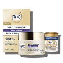 Load image into Gallery viewer, RoC Crepe Repair Anti Aging Daily Face Moisturizer & Neck Firming Cream (1.7 oz) + RoC Retinol Wrinkle Smoothing Capsules (7 CT), Skin Care Treatment