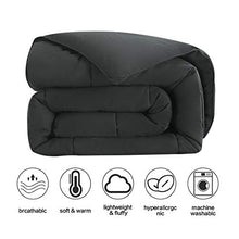 Load image into Gallery viewer, COSYJOY All-Season Queen Size Soft Down Alternative Quilted Comforter Grey Down Alternative Comforter Hotel Collection Reversible Duvet Insert with Corner Tabs,Warm Fluffy Hypoallergenic
