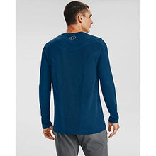 Load image into Gallery viewer, Under Armour Men's Seamless Long Sleeve Workout T-Shirt , Graphite Blue (581)/Electric Blue , Medium