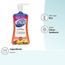 Load image into Gallery viewer, Dial Complete Antibacterial Foaming Kitchen Hand Soap, Citrus Sunburst, 7.5 Fluid Ounces