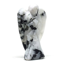 Load image into Gallery viewer, Nelson Creations, LLC White Rainbow Moonstone Hand-Carved Natural Gemstone Crystal Healing Angel Figurine Statue, 2 Inch