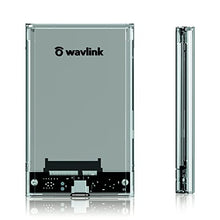 Load image into Gallery viewer, WAVLINK 2.5" Hard Drive Enclosure, USB C 3.1 Gen 2 to SATA External Hard Disk Case Clear for 9.5/7mm HDD SSD w/UASP 6Gbps 4TB Tool Free for WD Seagate Toshiba Samsung Hitachi PS4 Xbox Router