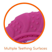 Load image into Gallery viewer, Nuby Soothing Teething Mitten with Hygienic Travel Bag, Pink, 1 Count