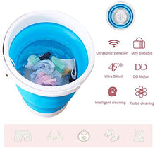 Load image into Gallery viewer, Portable washing machine,Mini Tub Washing Machine With Foldable, Personal Rotating Ultrasonic Turbines Washer USB Powered Convenient Laundry for Camping Apartments Dorms RV Business Travel (01)