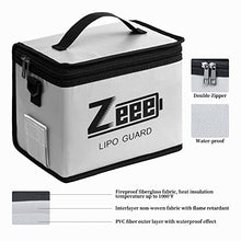 Load image into Gallery viewer, Zeee Lipo Safe Bag Fireproof Explosionproof Bag Large Capacity Lipo Battery Storage Guard Safe Pouch for Charge & Storage(8.46 x 6.5 x 5.71 in )