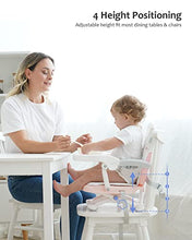 Load image into Gallery viewer, UBRAVOO 2in1 Portable Toddler Booster Seat, Grow with Baby Booster Seat for Dining Table with Removable Tray & Seat Pad, high Chair for Travel, ACE1013 Feather Luck
