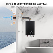Load image into Gallery viewer, Tankless Water Heater Natural Gas, Camplux On Demand Hot Water Heater Indoor for 2-3 Persons Home Use, 2.64 GPM, Black